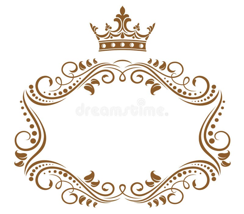 Elegant ramkunglig person för krona vektor illustrationer