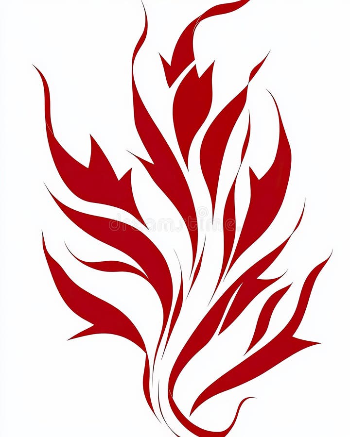 Elegant Red and White Ribbon Gracefully Forms a Minimalistic Maple Leaf Outline royalty free stock image