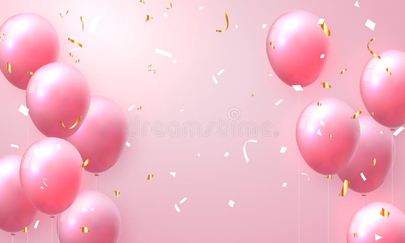 Xem ngay hình ảnh bóng bay hồng đẹp và ruy băng vàng để cảm nhận không khí sinh nhật vui vẻ. Đậm chất ngọt ngào và lãng mạn của bữa tiệc sinh nhật đang chờ đón bạn đấy.