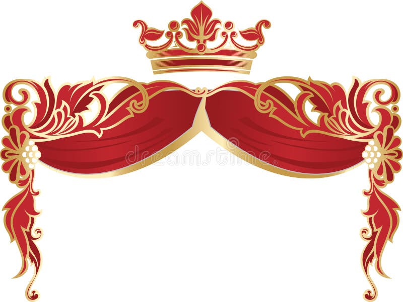 Elegant Royalty Crown in Red and Gold