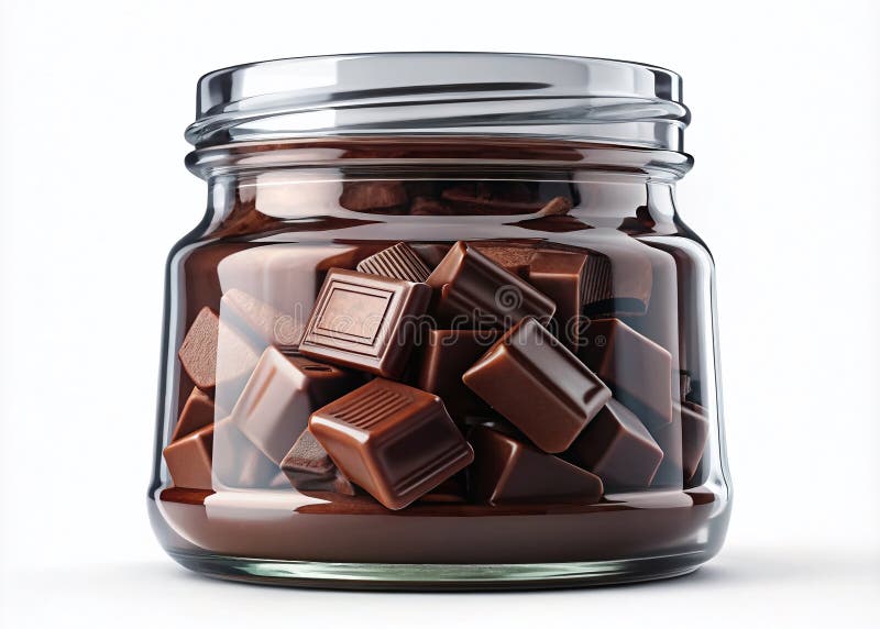 Elegant Silhouette of a Chocolate Jar Dark Dramatic Dessert Photography Featuring a Glass Container Perfect for a royalty free illustration