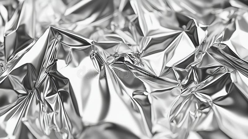 An elegant silver metallic foil texture suitable for decorative design elements and wrapping papers stock images