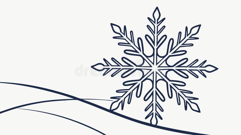 Elegant Snowflake Design, Winter Crystal Vector Art, vector design Generative AI stock illustration