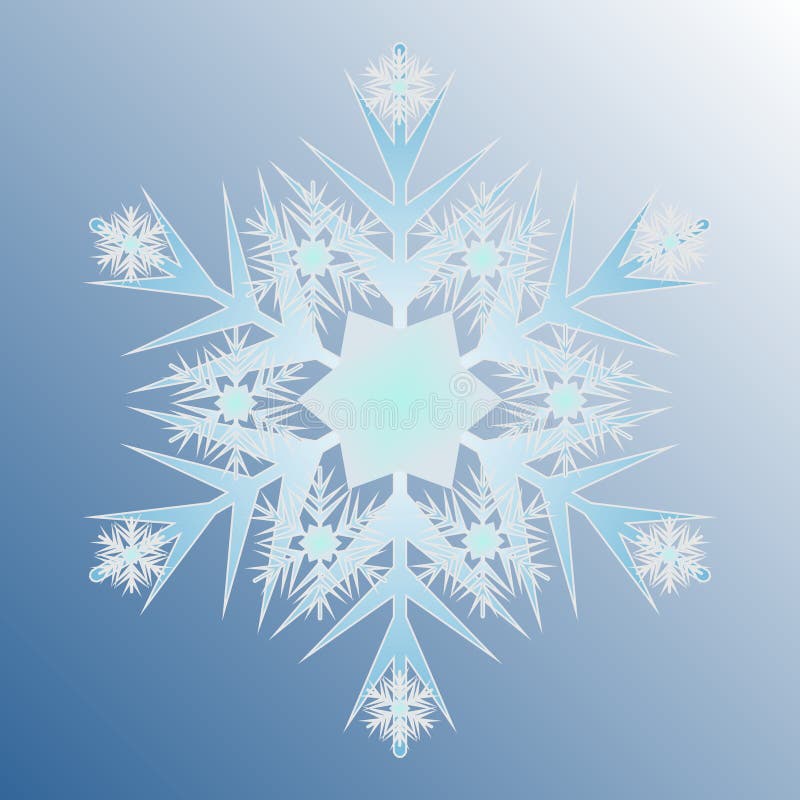 Elegant snowflake pointed model vector icon illustration winter season symbol of cold weather and ice frost vector illustration