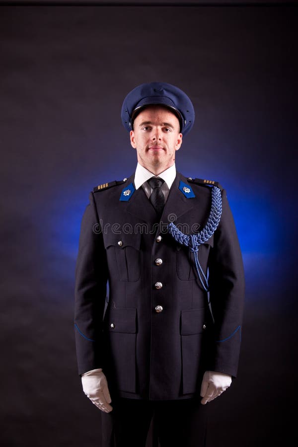 Elegant soldier wearing uniform stock photography