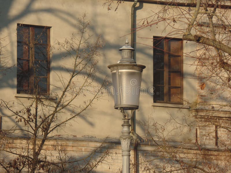 Elegant street lamp in an Italian town stock photography Elegant street lamp in an Italian town stock photography