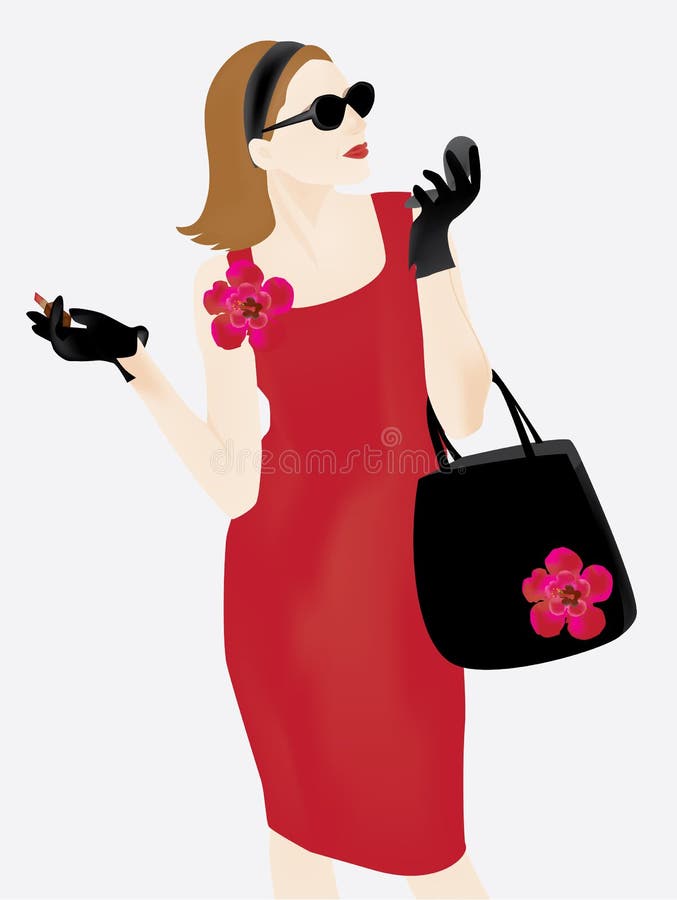 Elegant stylish lady. Elegant colorf stylish lady illustration vector illustration