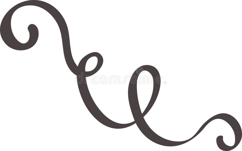 Elegant swirl and flourish create a decorative corner design, adding a touch of sophistication and style to invitations royalty free illustration