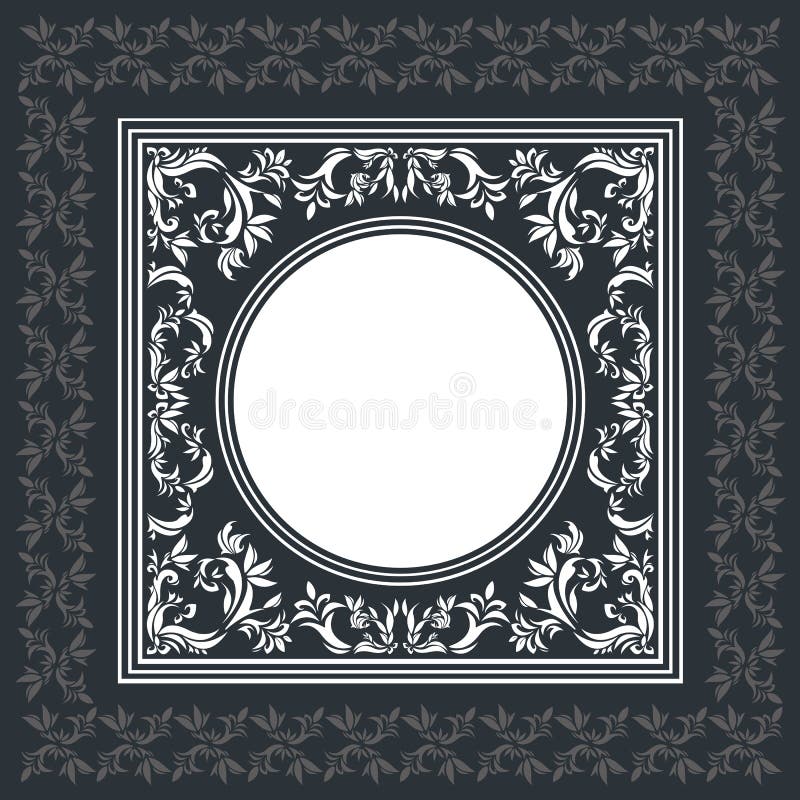Elegant vectorkader met uitstekend ornament vector illustratie Elegant vectorkader met uitstekend ornament vector illustratie