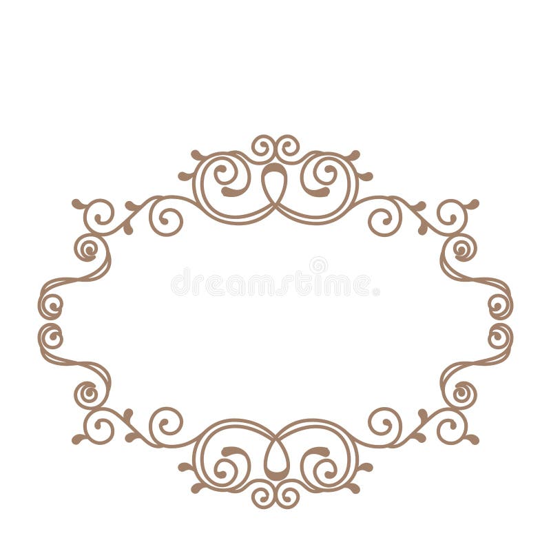 Elegant Victorian Frame Icon Stock Illustration - Illustration of ...