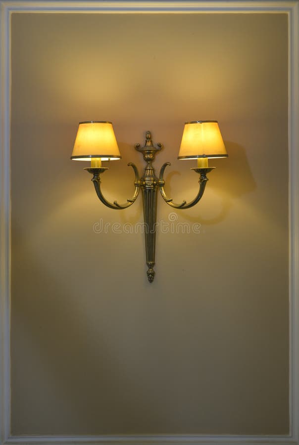 Elegant wall lamp stock image. Image of decor, dark, interior 39978473