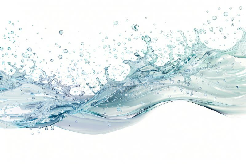Elegant water splash with transparent droplets royalty free illustration