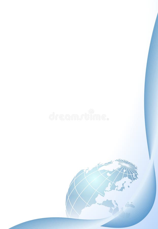 Elegant web background with blue earth