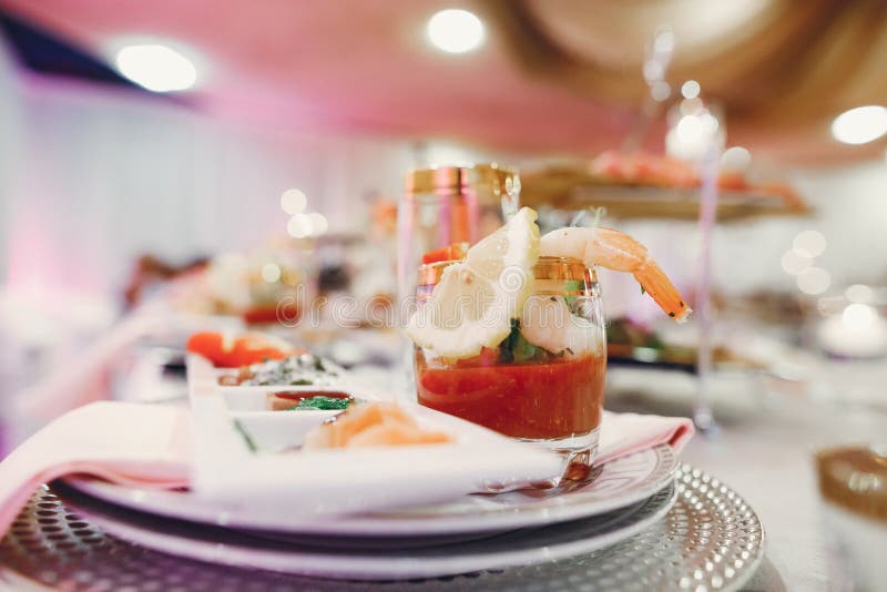 Elegant wedding dishes stock image. Image of dinner 161155997