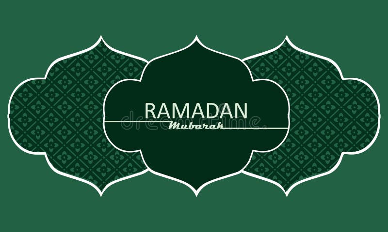 Elegant Welcome Ramadan Mubarak Banner Stock Illustration