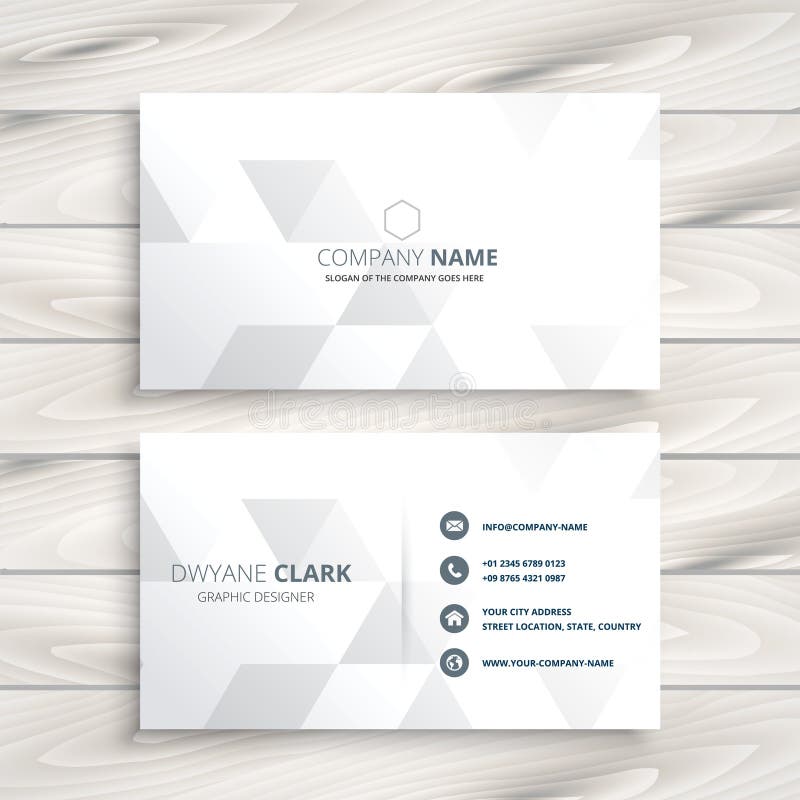 Elegant white business card design.