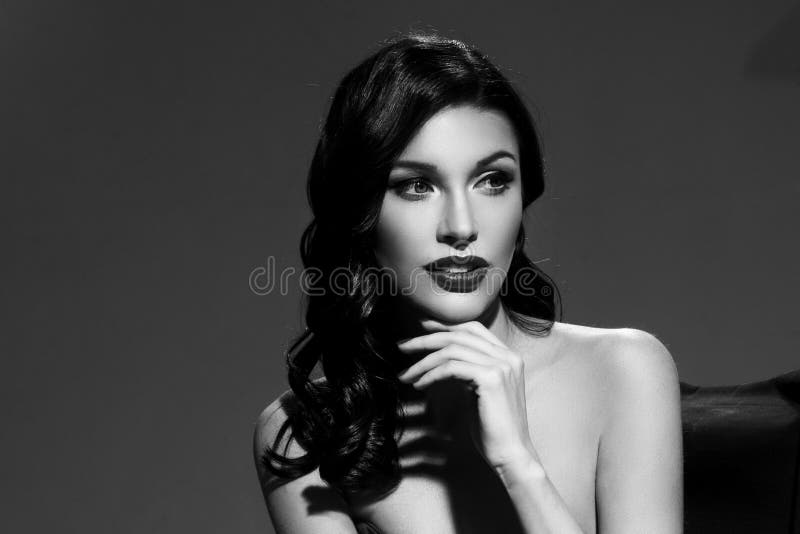 Elegant Woman With Classic Hollywood Wave Stock Image Image Of Cinema