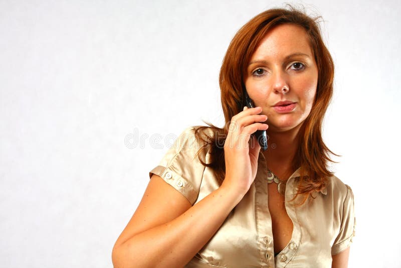 Elegant woman on the phone