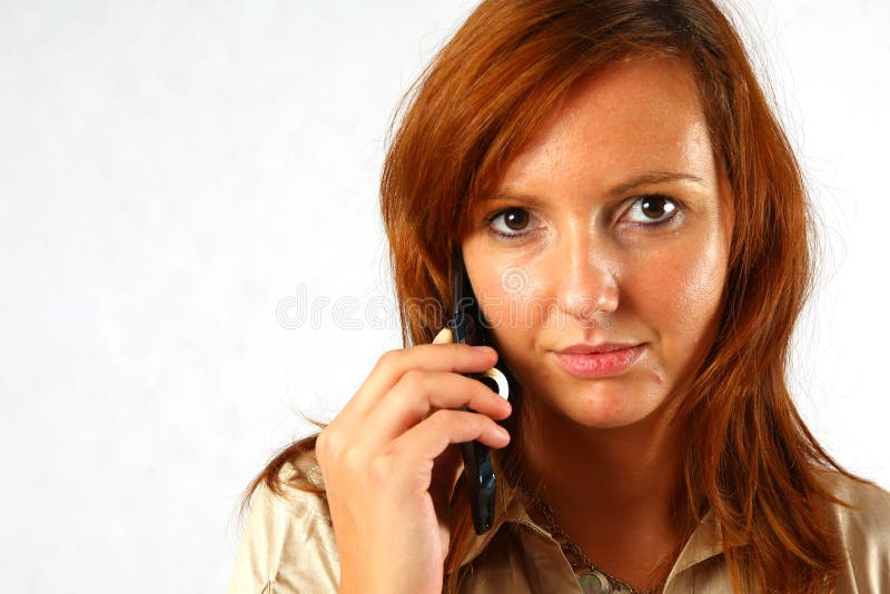 Elegant woman on the phone