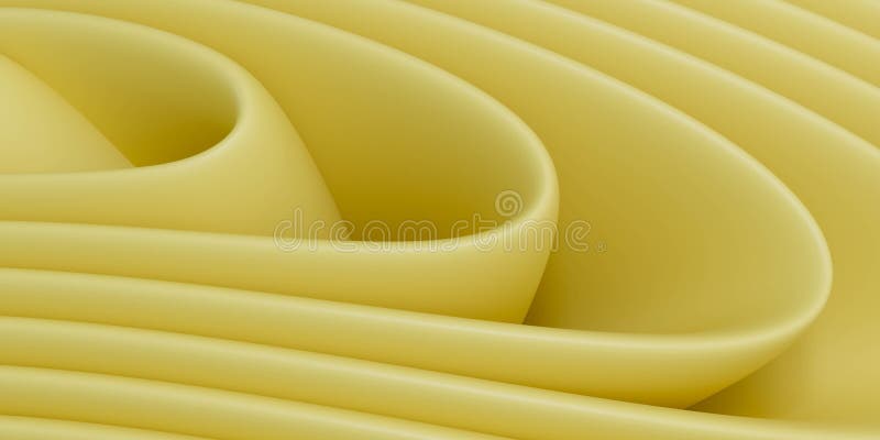 Elegant Yellow Curves Abstract Design. Abstract close-up of smooth, flowing yellow curves and waves, creating a soft and elegant texture.