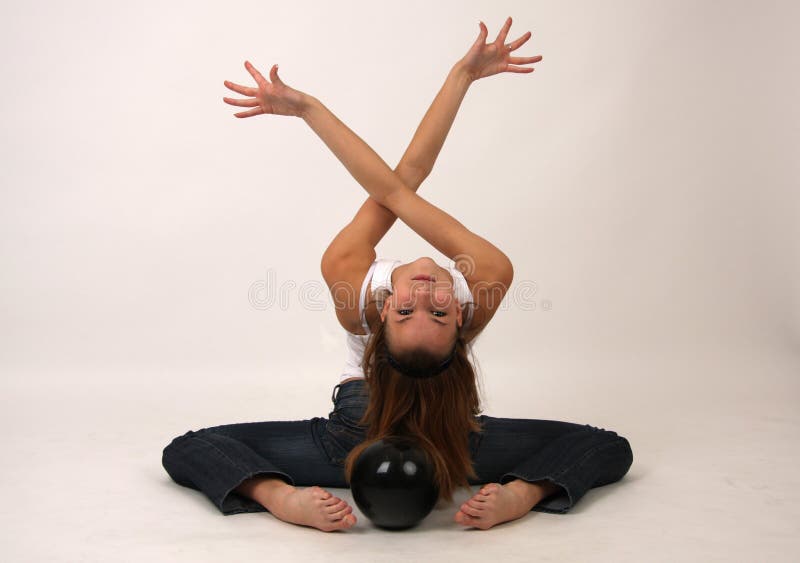 Elegant young flexible woman