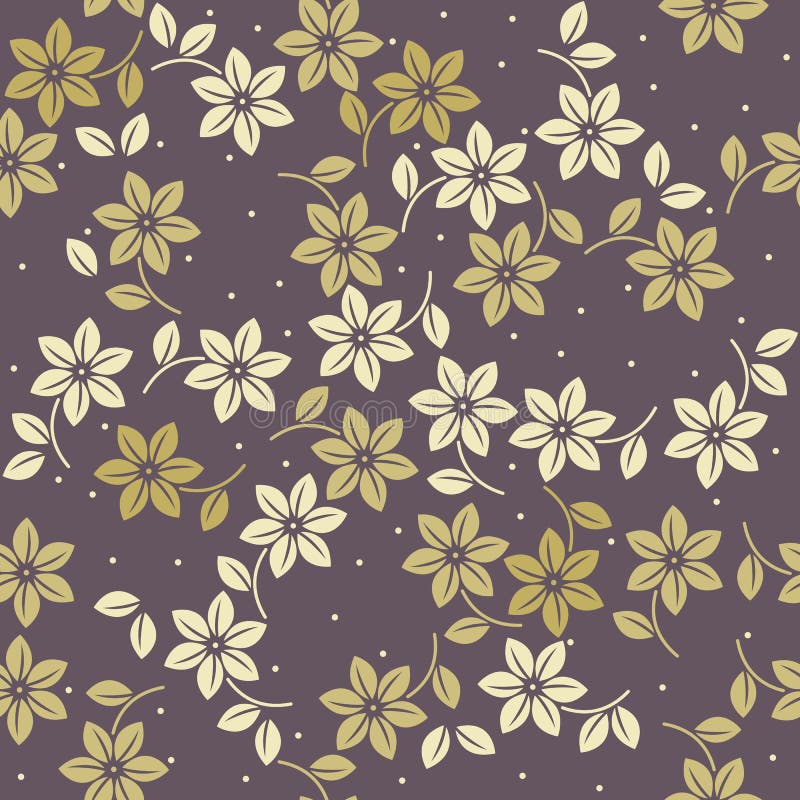 Elegant ändlös modell med dekorativa blommor och sidor stock illustrationer Elegant ändlös modell med dekorativa blommor och sidor stock illustrationer