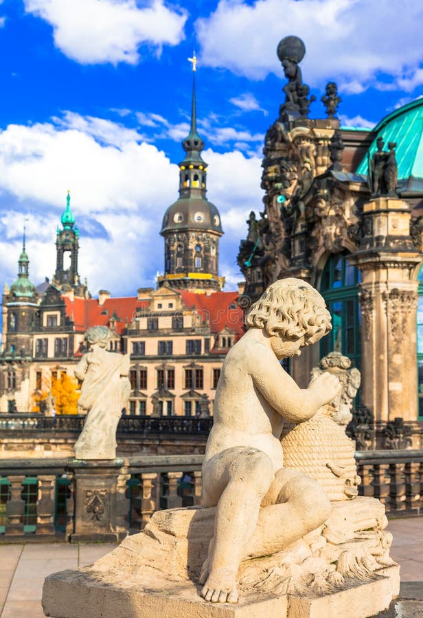 Eleganta romantiska gamla Dresden, Tyskland