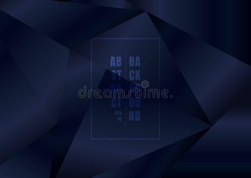 Elegante astratto blu scuro lucido con fondo geometrico in poligono basso e trama royalty illustrazione gratis