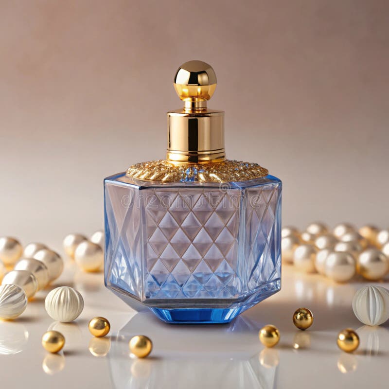 Elegante design di supporto in podio 3d per presentazioni con profumo e spray illustrazione vettoriale