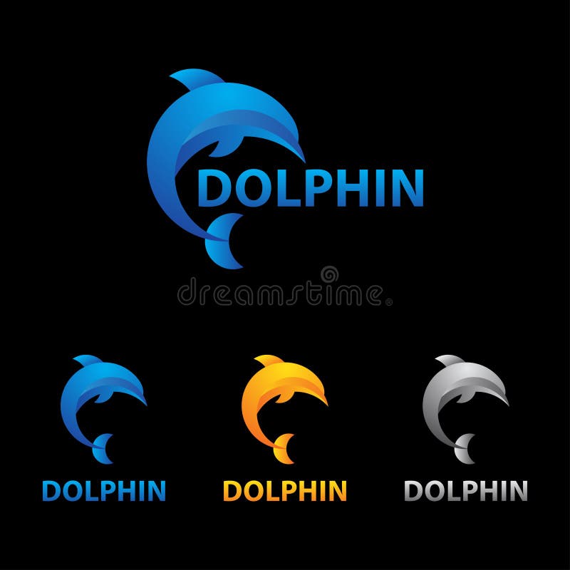 Elegante Dolfijn die Logo Concept springen stock illustratie Elegante Dolfijn die Logo Concept springen stock illustratie