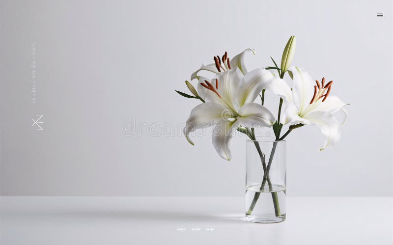 Elegante e generativo, in un vaso di vetro su fondo morbido illustrazione di stock