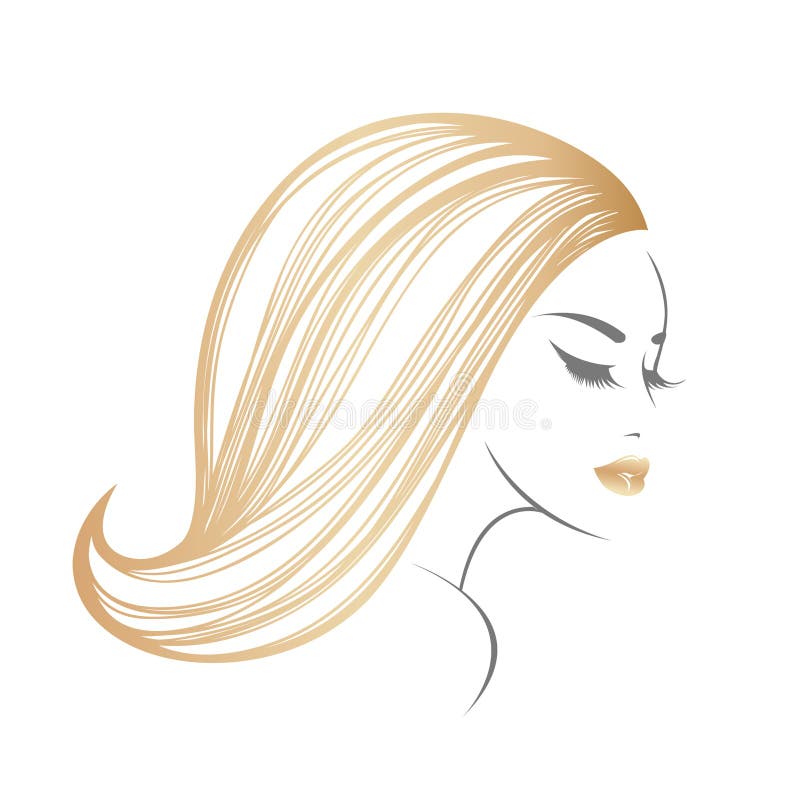Elegante Frau mit dem langen, blonden Haar und schönem Make-up stock abbildung Elegante Frau mit dem langen, blonden Haar und schönem Make-up stock abbildung