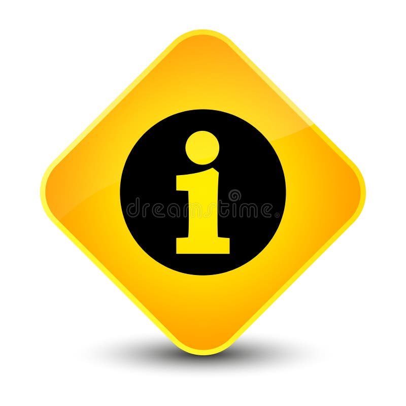 Elegante gele de diamantknoop van het informatiepictogram royalty-vrije illustratie Elegante gele de diamantknoop van het informatiepictogram royalty-vrije illustratie