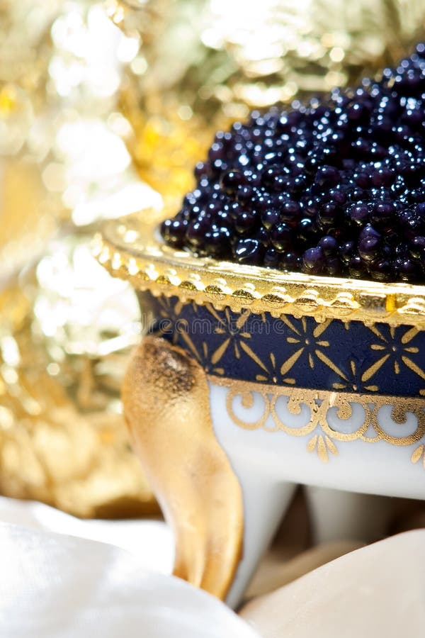 Elegant styling black caviar, macro still life. Elegant styling black caviar, macro still life