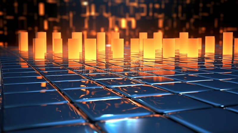Elegante luce futuristica e riflessione con linea di fondo generativa ai