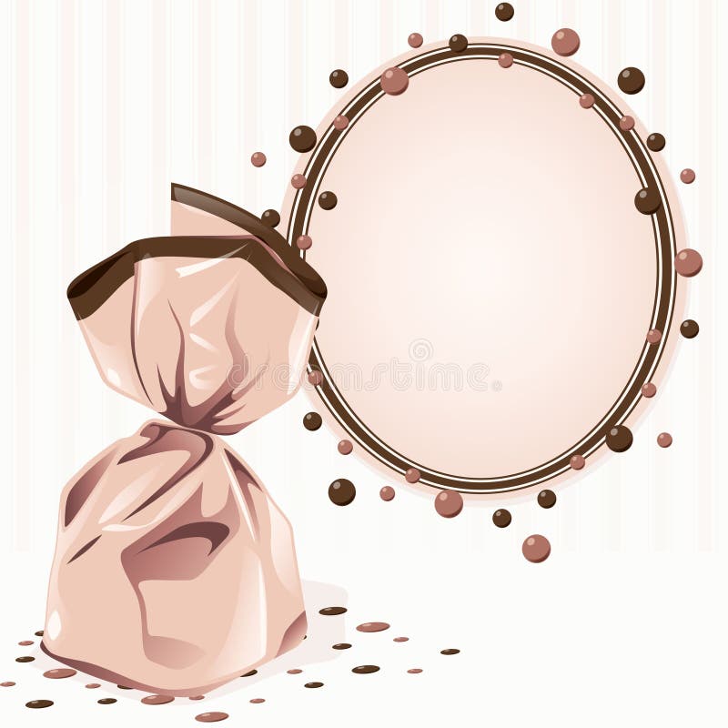Quadro cor-de-rosa do vintage do Victorian com uma trufa ilustração royalty free Quadro cor-de-rosa do vintage do Victorian com uma trufa ilustração royalty free