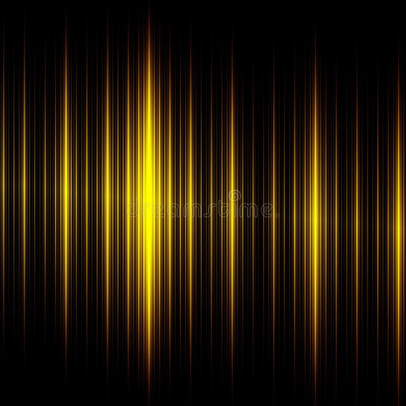 Elegante schwarze gelbe Linien Hintergrund Schöne abstrakte Auslegung Kreative moderne Technologie-Illustration Dunkle glühende B stock abbildung