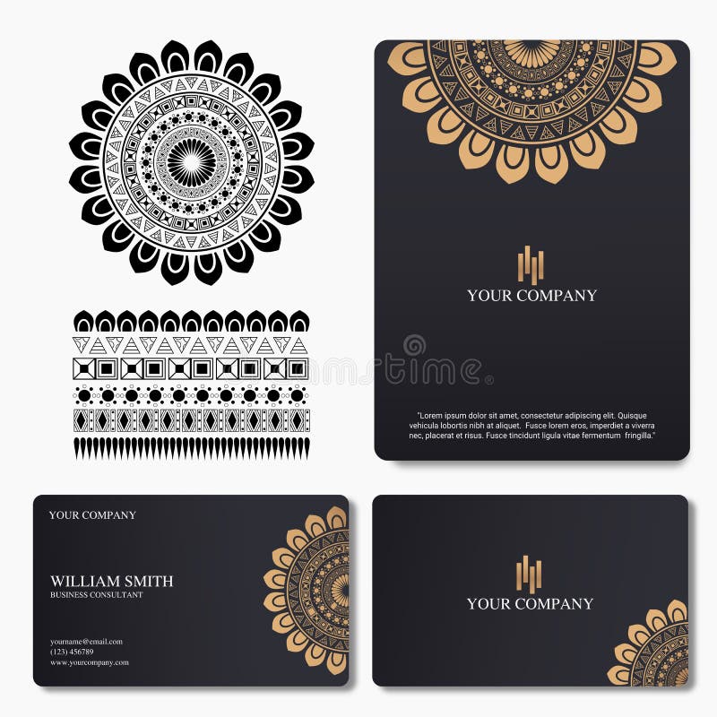 Elegante und Luxusvisitenkarte mit Mandalaverzierung Dekorativer Mandalahintergrundluxusentwurf stock abbildung Elegante und Luxusvisitenkarte mit Mandalaverzierung Dekorativer Mandalahintergrundluxusentwurf stock abbildung