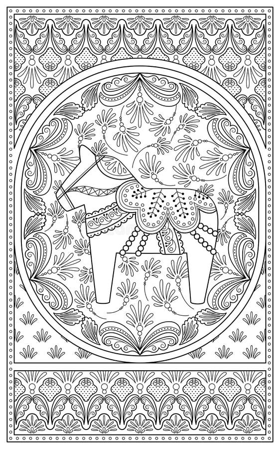 Elegante volwassen kleurende pagina vector illustratie Elegante volwassen kleurende pagina vector illustratie