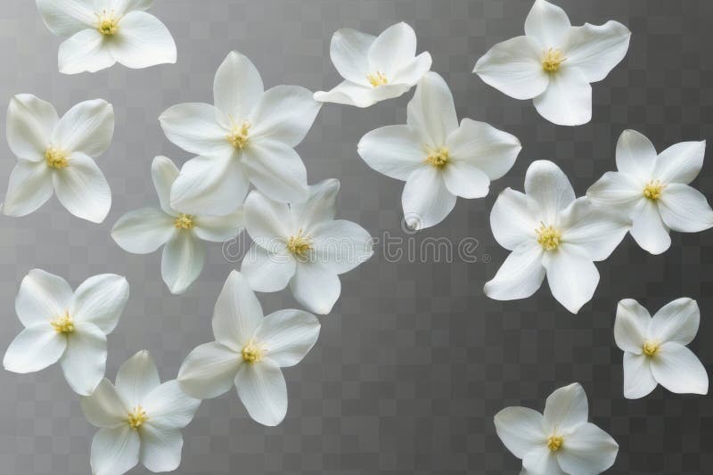 Elegante weiße Blumen auf glänzendem Hintergrund stock abbildung