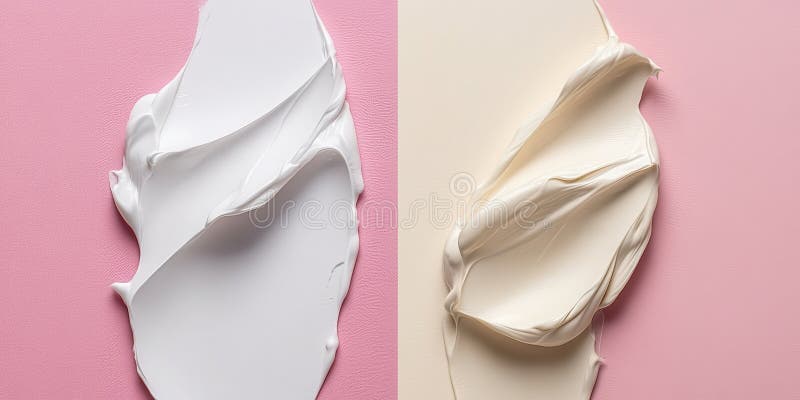 Eleganter, cremiger Swirbel auf rosa Hintergrund künstlerische Paint Texture Design Weich Beige Fluid Style lizenzfreie abbildung