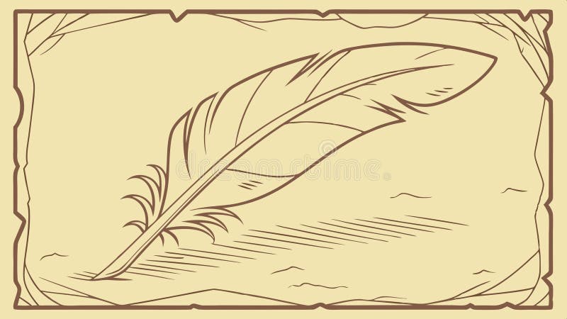 Eleganter Federstift zum Schreiben klassischer Schreibwaren Design Vektordesign Generative AI. Ein eleganter Federstift, der perfekt zum Schreiben und Kalligrafieren geeignet ist, um klassische Schreibwaren und traditionelle Schreibwerkzeuge in einem Vintage Stil Vektordesign Generative KI
