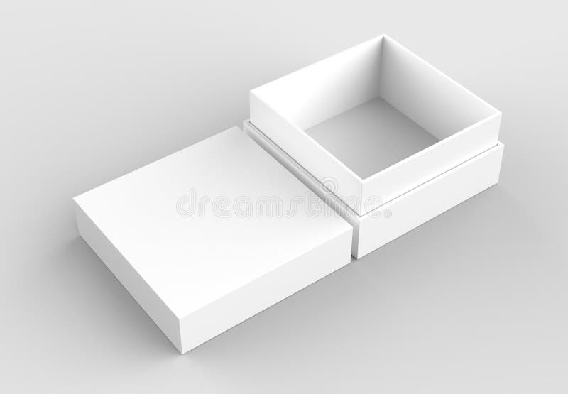 Eleganter Kastenspott oben lokalisiert auf weichem grauem Hintergrund illustr 3d. Eleganter Kastenspott oben lokalisiert auf weichem grauem Hintergrund Veranschaulichung 3D