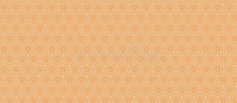 Eleganter peach geometrischer Muster Hintergrund. Subtile Repetiereinrichtung ideal für Webbanner, Textilinzeigen oder Verpackunge vektor abbildung