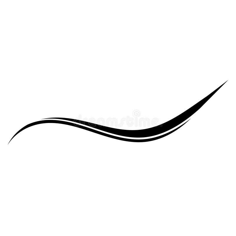 Eleganter schwarz gekrönter Linien Logo Kalligrafischer Streifen vektor abbildung