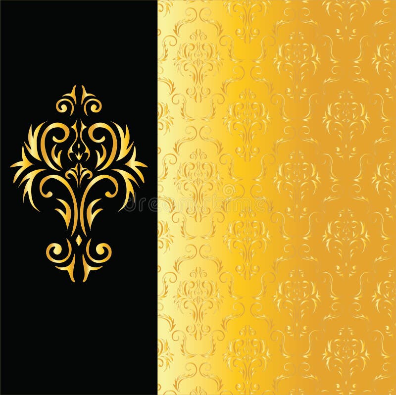 Eleganter Schwarz- und Goldhintergrund stock abbildung