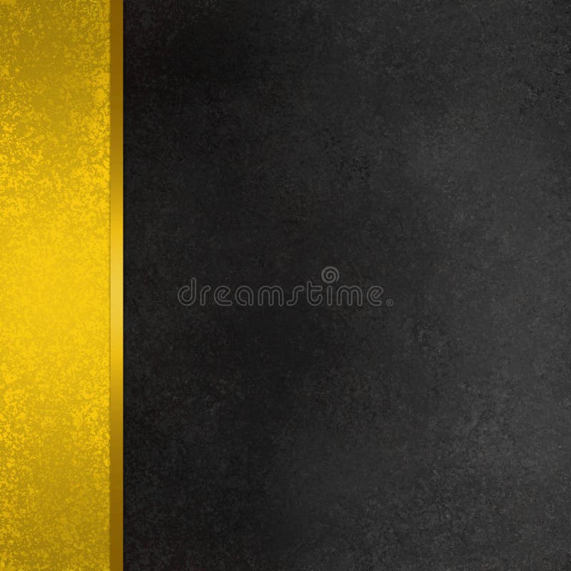 Eleganter Schwarz- und Goldhintergrund mit Linien- oder Bandmaterial mit glänzender Metallbeschaffenheit auf Sidebarplatte mit We vektor abbildung
