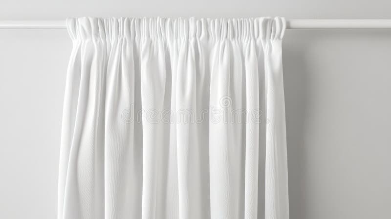 Eleganter weißer Türvorhang Soft Fabric Drape auf Minimalistischem Hintergrund für Innendesign Inspiration vektor abbildung