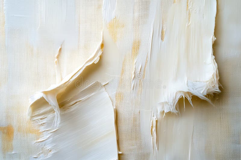 Elegantes, cremefarbenes Abstract Canvas Texture Art Oil Hue Tone Tint Style Image Beige Rough stock abbildung
