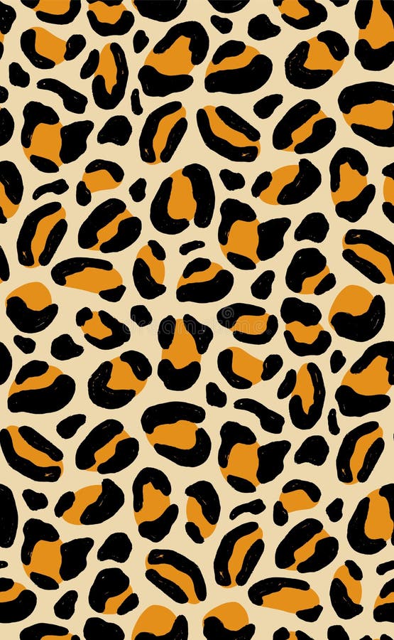 Elegantes nahtloses Muster mit Leopardmantel der Pelzbeschaffenheit Dekorativer Tierhintergrund mit Stellen Heller farbiger Vekto lizenzfreie abbildung
